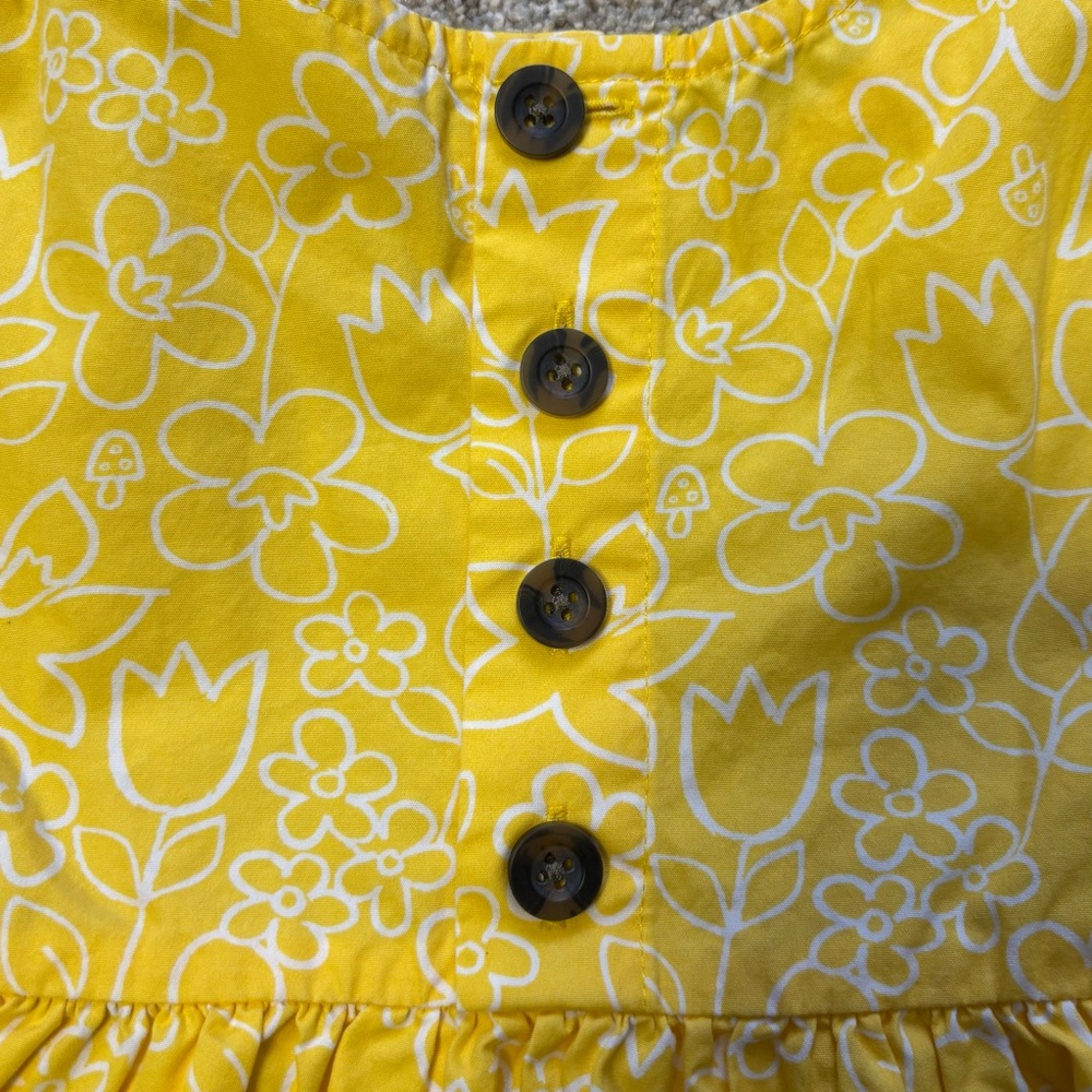 Hanna Andersson toddler girls cotton dress size 4 yellow - Picture 4 of 5